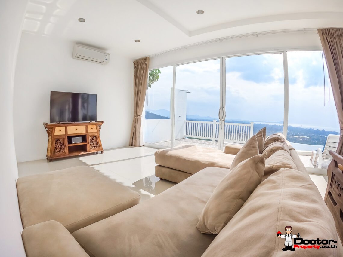 3 Bedroom Pool Villa with Sea View in Nathon, Koh Samui – For Sale